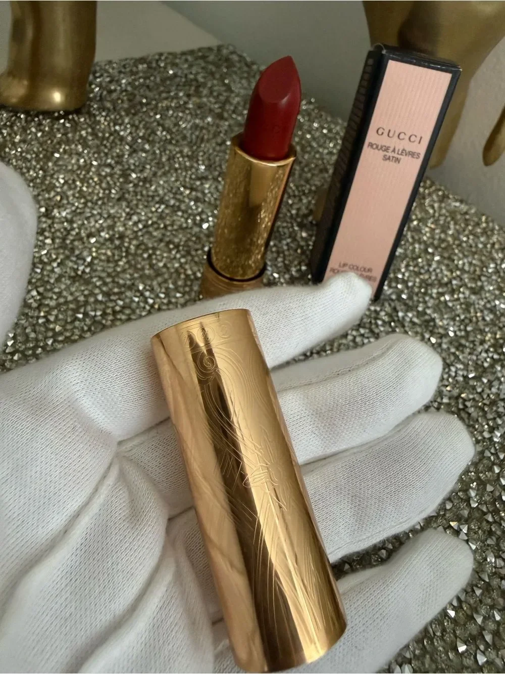 GUCCI Women NEW Rouge À Lèvres Satin Lipstick 505 Janet Rust Luxury